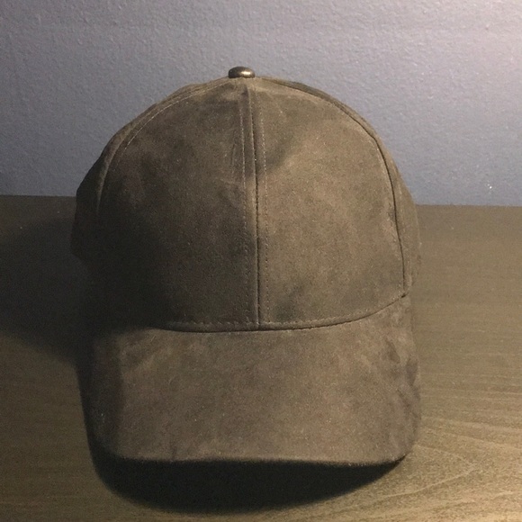 faux suede cap